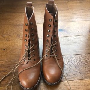 Madewell Patti Lace-Up Boots - 8.5 - Cottagecore